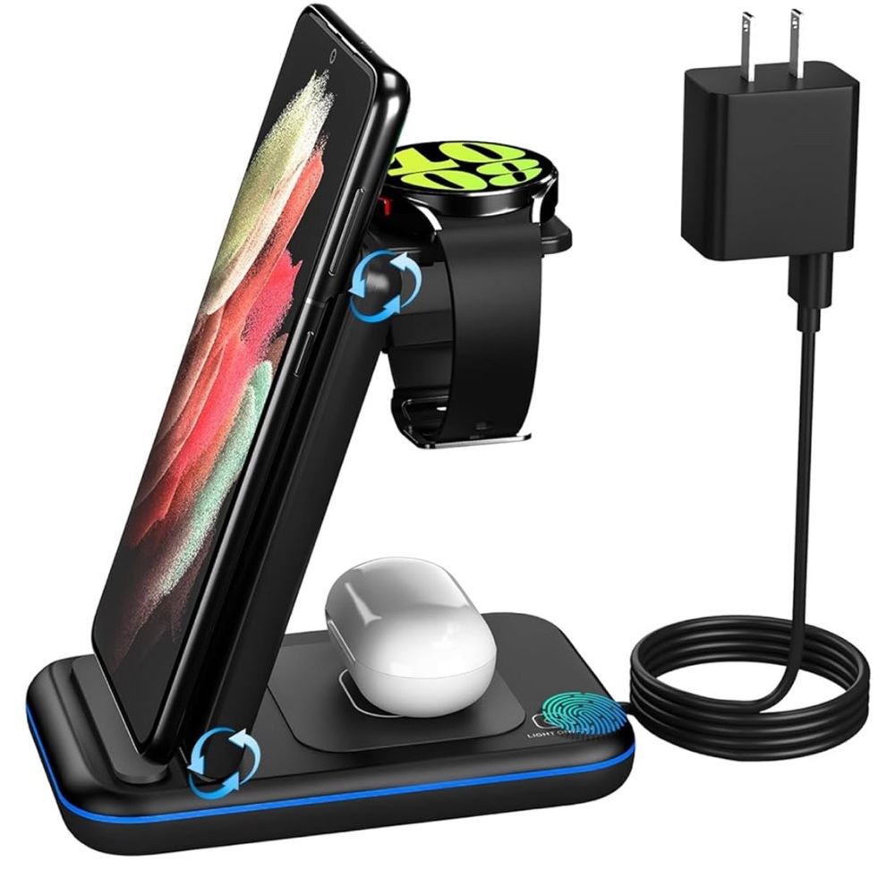 3in1 wireless fast charging station for Samsung/Android, Galaxy watch and Buds